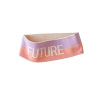Vyloky Women's Sports Headband with Letter Design, 21 x 6 cm Macaron Colours, Breathable & Sweat-Absorbing for Yoga, Running, Fitness, Makeup (Purple + Red)