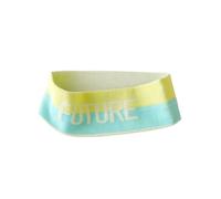 Vyloky Women's Sports Headband with Letter Design, 21 x 6 cm Macaron Colours, Breathable & Sweat-Absorbing for Yoga, Running, Fitness, Makeup (Yellow + Blue)