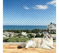 Vylro 4 x 3 m Cat Black Safety Net for Balcony Cat Window Guard | Nylon Cat Proof Window Screen, Can Be Cut to Size Cat Proof Fence AntiClimb Barrier, Weatherproof and Durable Cat Window Net