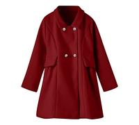 VYLYNL Big Girl Wool Coats Toddler Girls Winter Windproof Coat Jacket Kids Warm Outerwear Jacket Girls Fall Jacket 4t (Red, 4-5 Years)