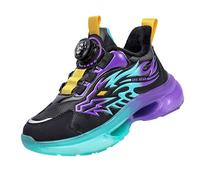 VYLYNL Boys Kids Slip Boys Shoes Kids Running Lightweight Breathable Sport Sneakers（Toddle & Little Kid & Big Kids） Kids Outside Shoes (Purple, 2 Big Kids)
