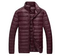 VYLYNL Classic Mens Puffer Jacket, Funnel Neck Quilted Down Jacket Soft Insulated Warm Jackets Windproof Winter Coat Lightweight Water-Resistant Packable Hooded Padded Coats Full Zip