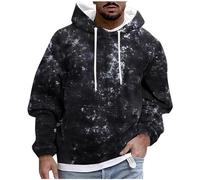 VYLYNL Hoodies for Men Uk Graphic Print Pullover Sweatshirts Long Sleeve Drawstring with Pocket Stylish Hooded Top Ribbed Cuff Pullover Jumper Soft And Comfy Casual Wear Street Style Hoodie