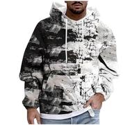 VYLYNL Hoodies for Men Uk Graphic Print Pullover Sweatshirts Long Sleeve Drawstring with Pocket Stylish Hooded Top Ribbed Cuff Pullover Jumper Soft And Comfy Casual Wear Street Style Hoodie
