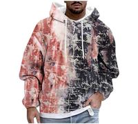 VYLYNL Hoodies for Men Uk Graphic Print Pullover Sweatshirts Long Sleeve Drawstring with Pocket Stylish Hooded Top Ribbed Cuff Pullover Jumper Soft And Comfy Casual Wear Street Style Hoodie