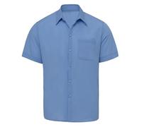 VYLYNL Mens Dress Shirts, Mens Summer Shirts Short Sleeve Formal Button Down Work Shirt Stretch Stain Shield Plain Tops Lightweight Breathable Business Casual Smart Button Down Shirt