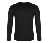 VYLYNL Mens Long Sleeve Crew Neck Long Sleeve Solid Color T Shirt Turtle Neck Top Pack for Men (Black, M)