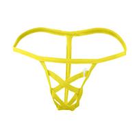 VYLYNL Plus Size Women's Lingerie Bikini Briefs Men'sLow Sexy Waist Ice Male G Strings Mens Silk Hot Women's Lingerie (Yellow, One Size)