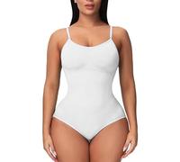 VYLYNL Shape Wear Top Bodysuit for Women Sculpting Thong Body Shaper Tank Top Back Slimming Bras Women (White, M)