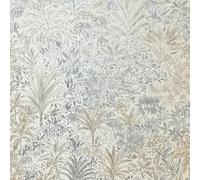 Vymura M95677 Capri Palm Landscape Italian Heavyweight Vinyl Wallpaper, White/Silver