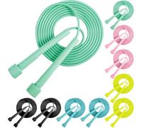 Vyndicca 10 Pack Jump Ropes for Kids, PVC Skipping Rope with Plastic Handles, Adjustable Jumping Ropes, Lightweight Speed Rope for Women Men Outdoor Fitness Exercise Training Racing, 5 Colors