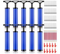 Vyndicca 10 Sets Ball Pumps for Sports Balls, Portable Hand Pump with 4 Needles 1 Nozzle 1 Extension Hose, Air Balls Pumps Bulk, Hand Pumps Inflation Kit for Basketball Soccer Volleyball