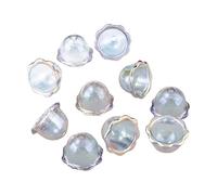 Vynetra 10Pieces Elegant Acrylic Bells Pendant Acrylic Multi Petals Flower Bead Caps For Jewelry And Craft Projects