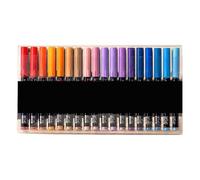 Vynetra 12/24/36/48 Color Acrylic Paint Pen Water Resistant Liquid Acrylic Marker Brush Tip For Drawing Scrapbooking Card Making Liquid Marker Pen
