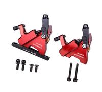 Vynetra 1Pair Professional Road Bicycles Disc Brake Light Weight Flat Mount Hydraulic Bike Brakes Wire Pull Oil Disc Brake Clamp
