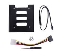 Vynetra 2.5" To 3.5" SSD Hard Disk Drive Bays Holder Metal Mounting Bracket Adapter With Data Cables And Power Cables