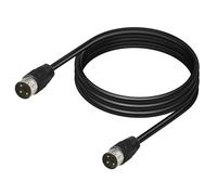 Vynetra 3 Pin DIN Connection Wire Line Double End Male Plug Connector Cable For Projects And Professional Setups