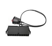 Vynetra 35cm 24Pin Female Power Cord Red Power Supply ON/Off Jumper Bridge Cable 24-pin