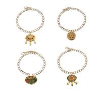 Vynetra 4lots Dog Decorative Necklace Fashion Pet New Years Pendants Festives Jewelry Pet Supply
