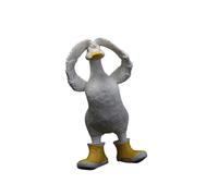 Vynetra Cartoon Resins Duck With Rain Boot Sculpture Funny Animal Statue For Garden Lawns Patios And Home Desktop Decoration Resins Duck Figurine