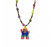 Vynetra Colorful Bead Chain Necklace Cartoon Monster-Pendant Choker Chain Fashion Monster-Hip Hop Pendant Girls Jewelry