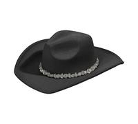 Vynetra Cowgirl Hat Shining Crystal Hat Western Elegant Photo Props Glinting For Dress-up Party Stage Dancing Cowboy Men