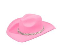 Vynetra Cowgirl Hat Shining Crystal Hat Western Elegant Photo Props Glinting For Dress-up Party Stage Dancing Cowboy Men