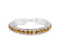 Vynetra Fashionable Sterlings Silver Color Bracelet with Sturdy Alloy and Austrian Crystals Accessory for Trendy Women Ladies