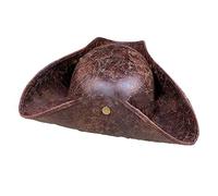 Vynetra Faux Leather Tricorn Pirate Hats For Women Men Thickened Cowboy Hat With Brim Western Felt Hat Casual Hats Faux Leather Cowboy For Women Men Cosplay Party Large Brim Adult Western