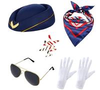 Vynetra Flyer Cosplay Outfit Kits Captain Hat Adult Role Playing Gear Elegant Stewardesses Look For Festival Occasion Aviation Theme Party
