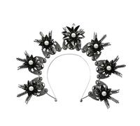 Vynetra Handmade Crystal Headband Halos Crown Headpiece for Wedding Bride Photo Props Hair Accessories Cosplay Headwear