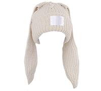 Vynetra Knit Hat Crochet Knitted Hat Long Ear Skullies Winter Warm Funny Halloween Party Cosplay Party Knit