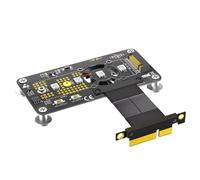 Vynetra PCIExpress PCIE3.0 4 To NGFFs Key M Slot NVME HDDs Converters Adapter Card With Fast Speed Extension Cable