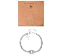 Vynetra Stainless Stee Modern Pendant In Gold Silver Finish Simple Double Layer Bangles For Believers Fashionable Taste