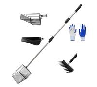 Vynetra Stainless Steel Chicken Coops Cleaner Heavy Duty Manures Scoops Cleaning Tool For Quick Poultry Garden Waste Management Animal Waste Cleaning Tool