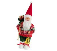 Vynetra Tall Santa Decorative Statue 12Inch Portable Fabric Blend Easy Placement Christmas Tabletop Decoration Santa Figure