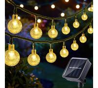 Vynitho Solar Garden Lights 7M 50LEDs Outdoor String Lights Waterproof 8 Modes Fairy Lights Solar Powered Crystal Ball Indoor/Outdoor Decoration Light for Garden, Patio, Lawn, Yard, Camping, Wedding