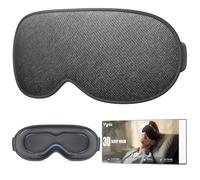 Vynix 100% Blackout Eye Mask for Sleeping - 3D Deep Contoured Sleep Mask for Men Women - Soft Comfortable Sleeping Mask - Adjustable Eyemask Black Out Night Masks for Travel Nap Yoga - Grey