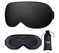Vynix 100% Blackout Eye Mask for Sleeping - 3D Deep Contoured Sleep Mask for Men Women - Soft Comfortable Sleeping Mask - Adjustable Eyemask Black Out Night Masks for Travel Nap Yoga - Black