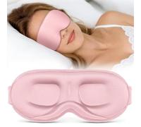 Vynix Sleep Mask for Women Men - 100% Blackout Eye Masks for Sleep - 3D Soft Sleeping Mask for Side Sleepers - Zero Pressure Lash Extensions Eye Cover Shade for Airplane Travel Essentials, Pink