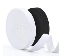 VynyQoo 20mm Elastic for Sewing, 2 Rolls 12m Long Thick Elastic Bands, White Elastic and Black Elastic for Crafts, Sewing, DIY Projects and Clothing