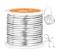 VynyQoo 3mm Aluminum Crafting Wire, 12M Silver Bendable Flexible Wire for Crafts, Craft Wire for DIY Sculpting, Floral Arrangements, Sculpture Frames, Modeling & Wire Art Projects