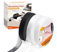 VynyQoo 3PCS Hemming Tape with 50 Metres, 2CM Wide Hemming Web No Sewing, Iron on Hem Tape， Strong Adhesion Fabric Tape for Trousers Curtains Clothes Ironing and Bonding, DIY Crafts