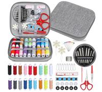 VynyQoo 90 Piece Sewing Kit with Portable Case for Travel and Emergency | Compact Needle And Thread Set With Essential Sewing Accessories For Adults Beginners Travellers And Quick Clothing Repairs