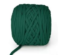 VynyQoo Tshirt Yarn for Crocheting, Crochet Yarn 105m 300g, Chunky Knitting Yarn, Width 2cm Elastic T-Shirt Yarn for Beginners to Crochet Bag, Blanket, Basket, DIY Projects, Home Decor (Green)