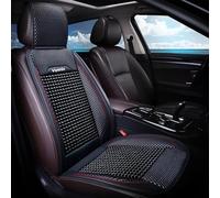 Vyonix ComfortMAX Cooling Car Seat Cover - Beaded car seat Covers, Breathable with Massage, Anti-Sweat, and Back Support Features - Beaded Wooden and Mesh Car Seat Covers - Universal (1 Unit- Black)