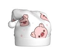 VYONNE Pig Christmas Hat For Adult Holiday Festive Parties Unisex Seasonal Fun Headgear The Ultimate Winter Warmth Gift In Vibrant Red & White