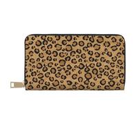 VYONNE Wild Leopard Animal Long Faux Leather Clutch Chic Stylish Women's Wallets for Modern Women Large Capacity Card Holder and Organizer Pockets Durable Purse Handbag for Everyday Travel