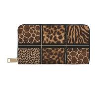 VYONNE Wild Zoo Long Faux Leather Clutch Chic Stylish Women's Wallets for Modern Women Large Capacity Card Holder and Organizer Pockets Durable Purse Handbag for Everyday Travel