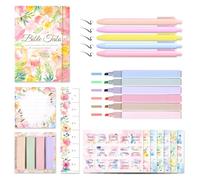 VYRANA Bible Study Supplies Journaling Kit for Women, Bible Study Kit with 11 No Bleed Highlighters and Pens, 1 Sticky Notes of 30 Pages, 1 Index Stickers of 4 Colors, 105 Tabs for Christian Gifts